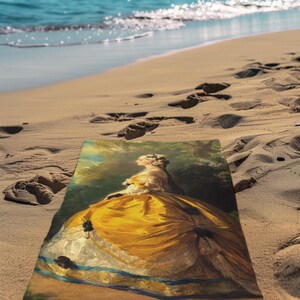 Beach Towel, Empress Eugenie Towel, Royal Portrait Towel, Vintage Beach Towel, Historical Figure Towel, Gift for Art Lovers