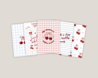 Insertos para Kindle de Red Cherry / Registro de lectura (Descarga en PDF)