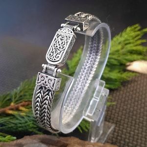 925 sterling silver men&#39;s bracelet, handmade, Father&#39;s Day gift, gift for boyfriend, men&#39;s accessory