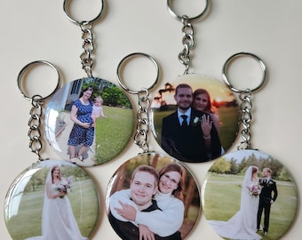Easter l Personalized Day Gift l Custom Photo Keychains 2.5" Circle l Set of 3 l Gifts for Her l Gifts for Him l Birthday l Unique Gift