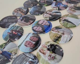 Easter l Personalized Gift l Custom Photo Circle Fridge Magnets 2.5" l Set of 9 l Birthday Gifts l Gifts for Her l Gifts for Him
