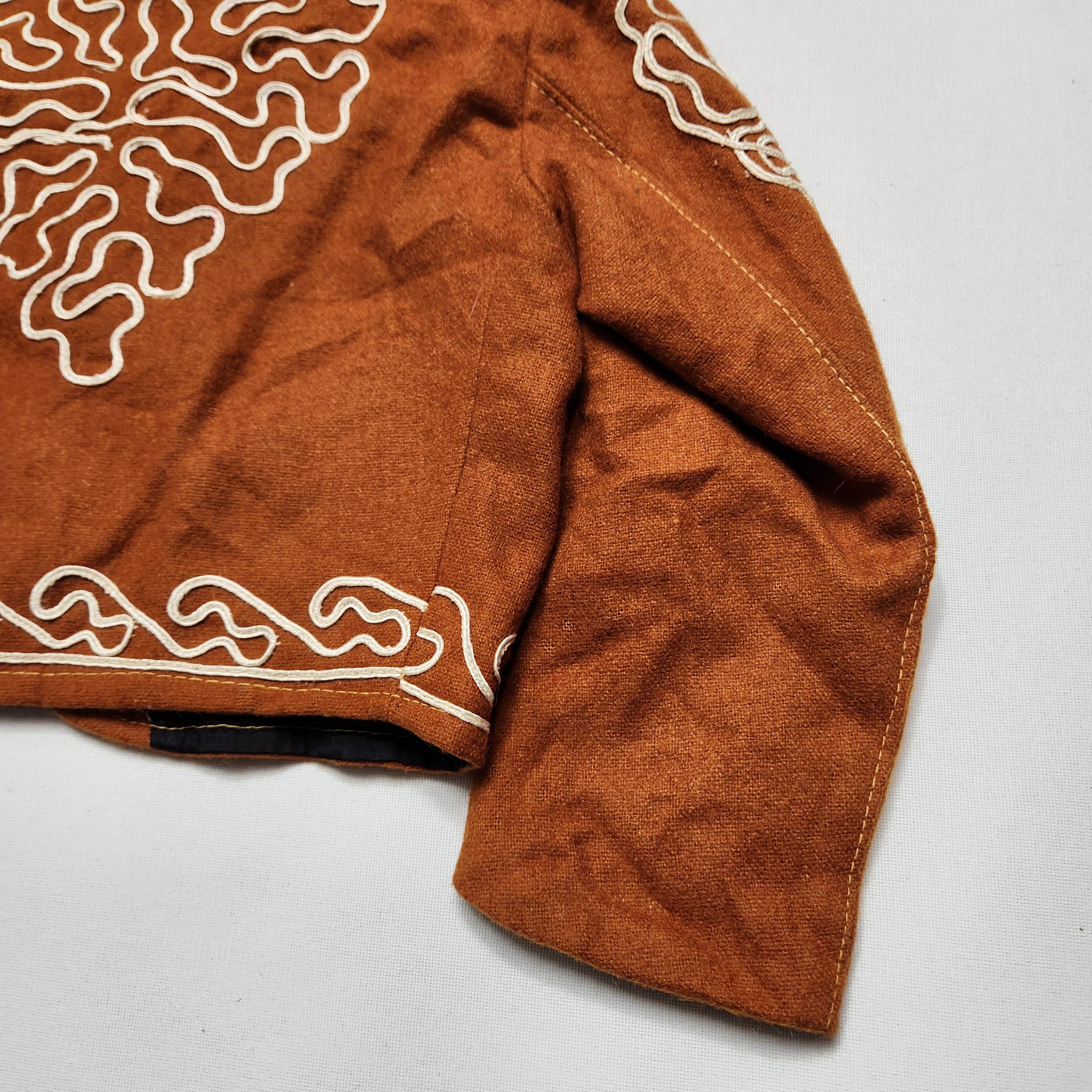 Vintage 60s 70s Embroidered Wool Charro Mariachi Bolero Jacket Toddler 2/3T image 8