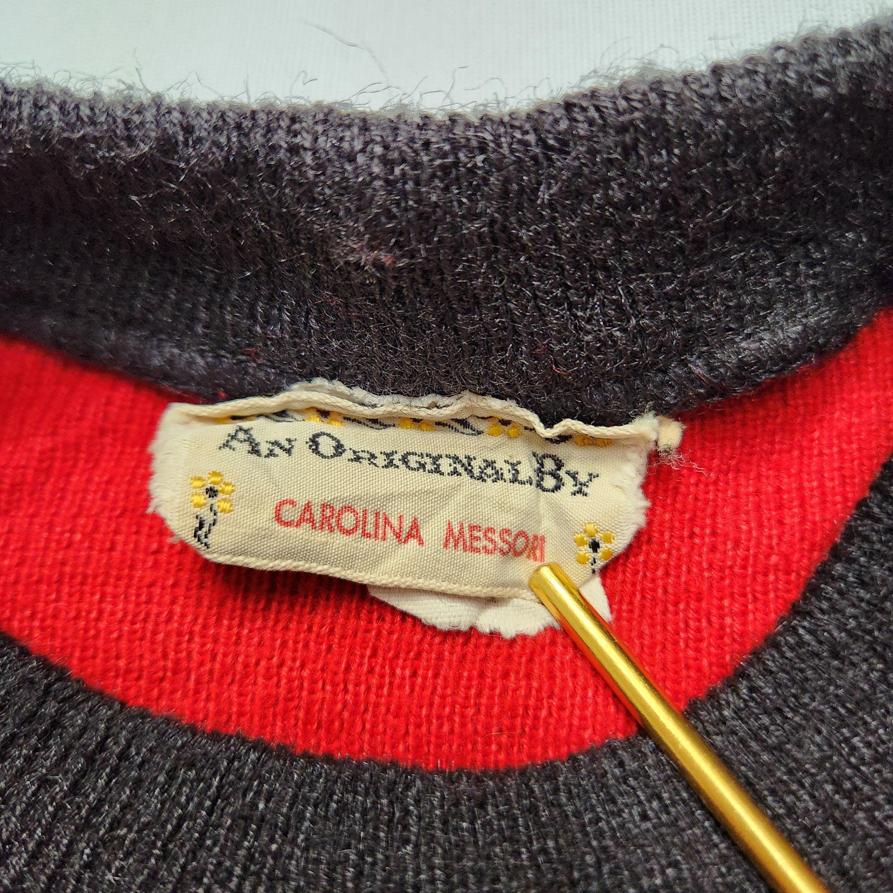 Vintage 85 Cheerleader Sweater Natalie Red Black White Chenille Patch image 8
