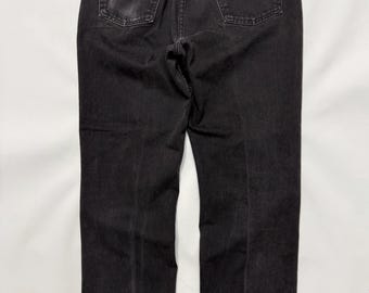 Vintage 90s Levi’s 506 Orange Tab Black Jeans Made in Canada High Waist 32x30