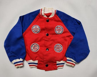 70s 80s Kids Vintage MLB Baseball Varsity Lightweight Jacket (2/3y)