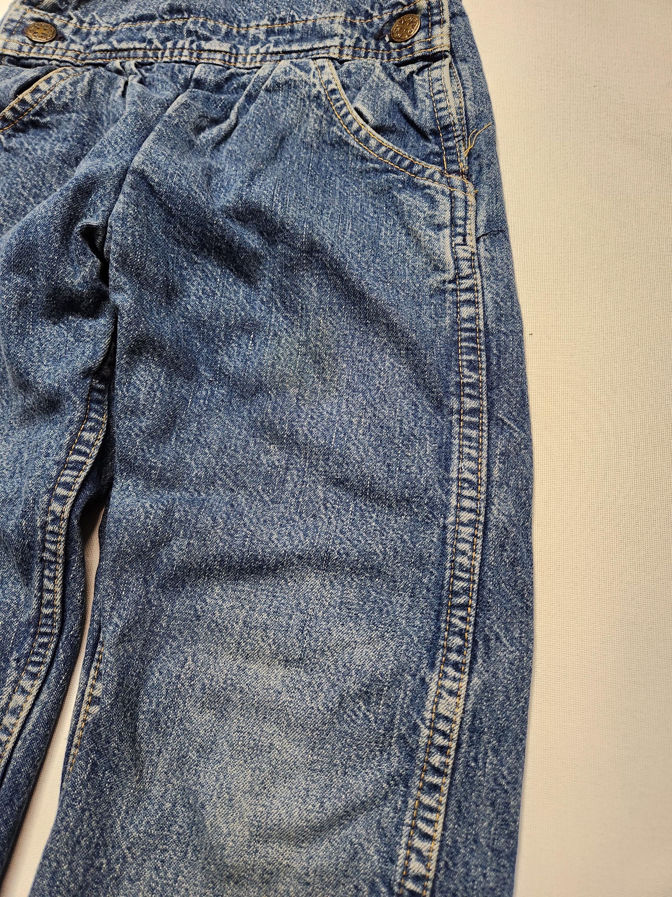 Vintage 80s OshKosh Bgosh Flannel Lined Denim Overalls Heart Patch Size 3/4 image 4