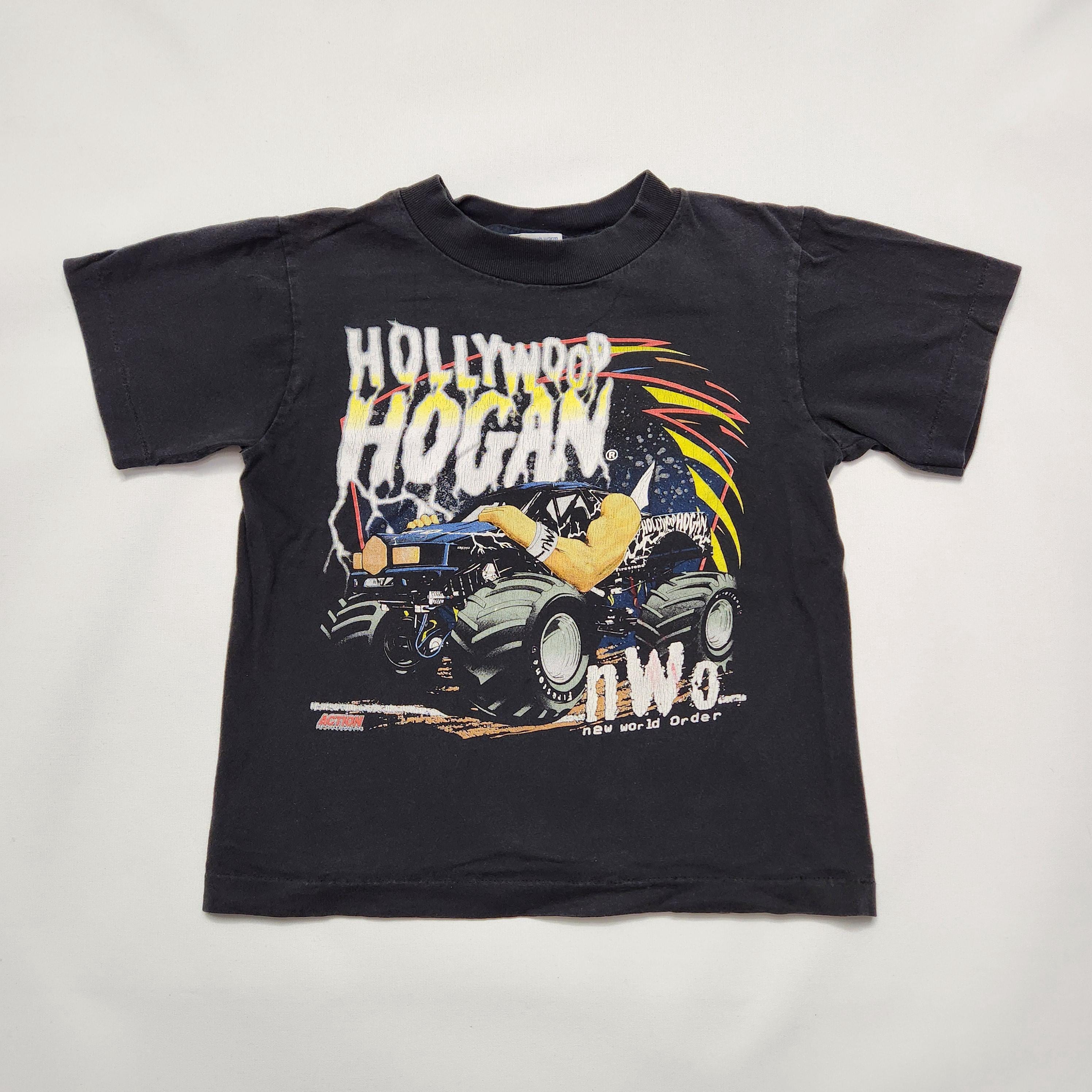 Vintage 90s Hollywood Hogan nWo Monster Truck Shirt Youth 6-8y WCW Wrestling