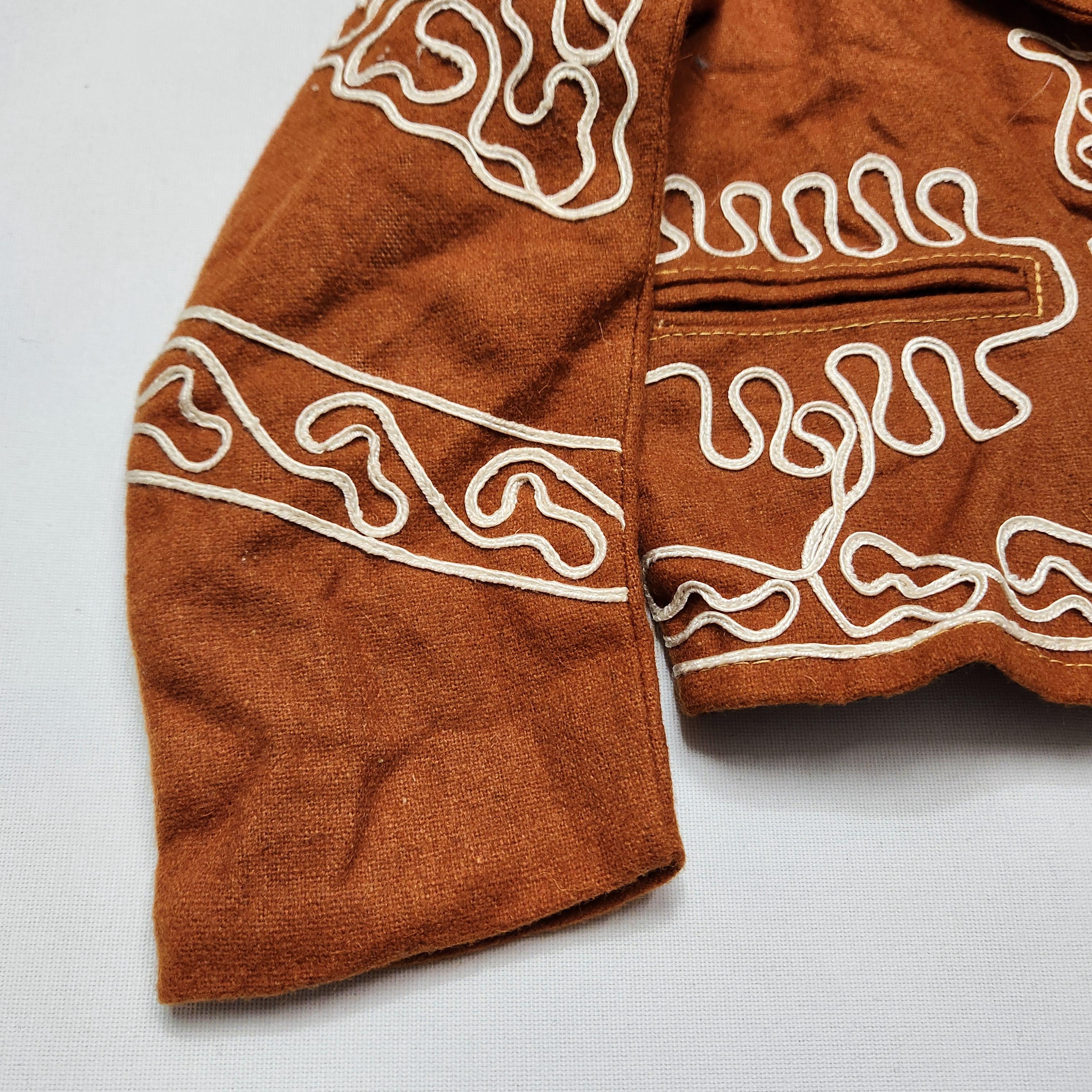 Vintage 60s 70s Embroidered Wool Charro Mariachi Bolero Jacket Toddler 2/3T image 3