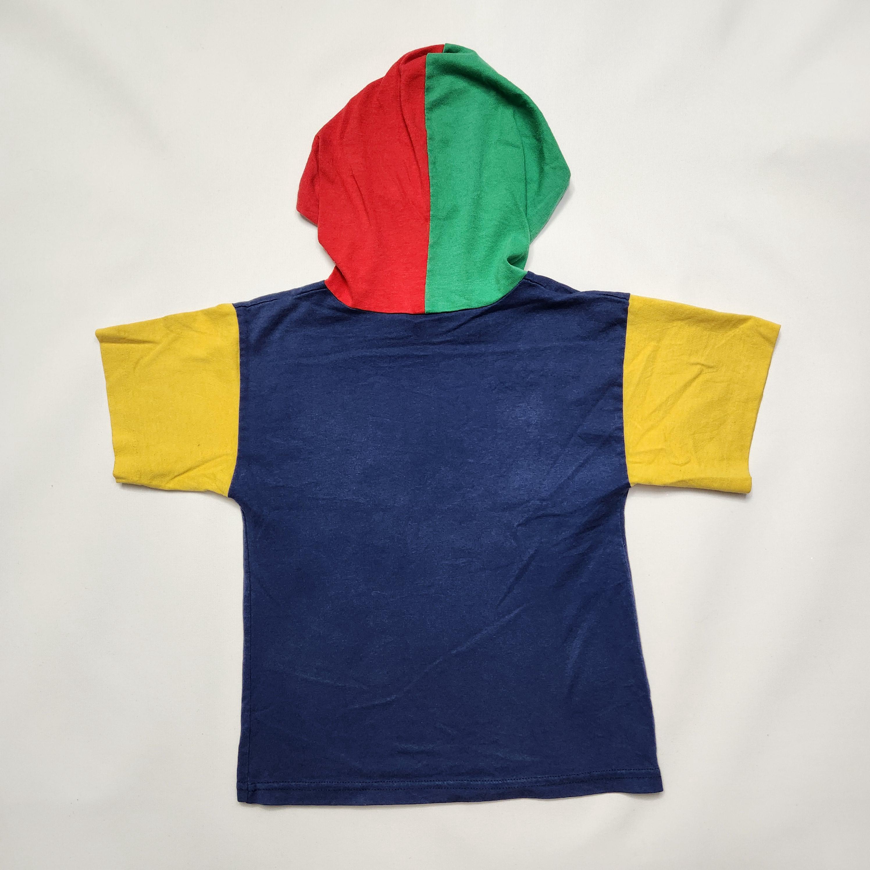 90s Peanuts Snoopy Good Grief Color Block Hooded Tee Shirt (Kids 4/5y) image 10