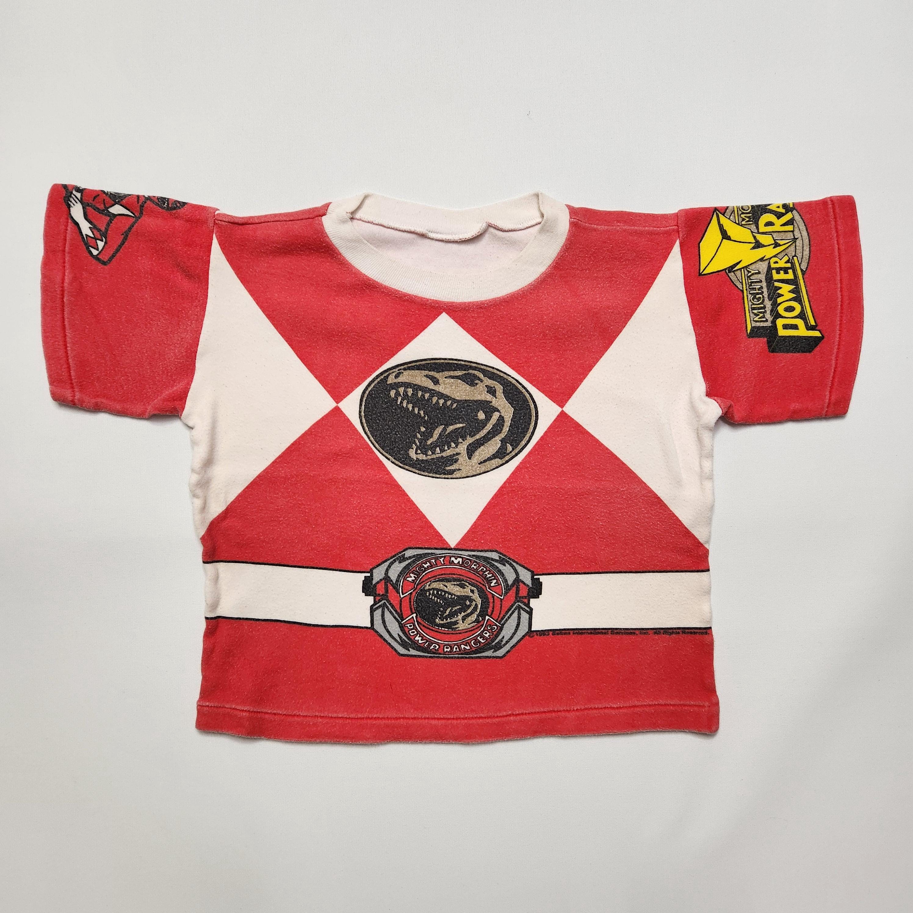 Vintage 90s Power Rangers T-shirt: Mighty Morphin Red Ranger, Kids