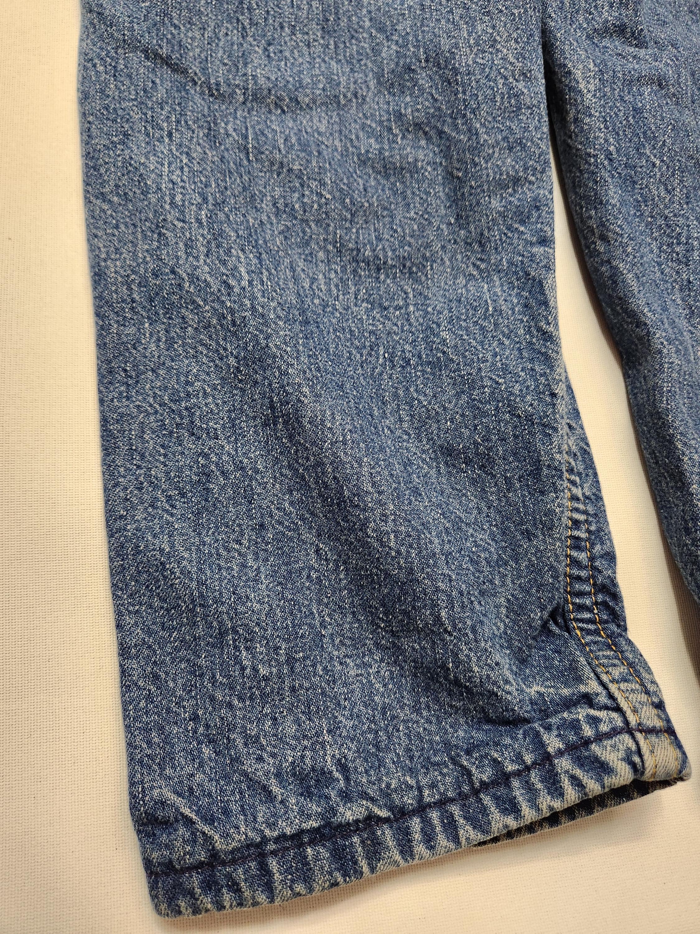 Vintage 80s OshKosh Bgosh Flannel Lined Denim Overalls Heart Patch Size 3/4 image 7