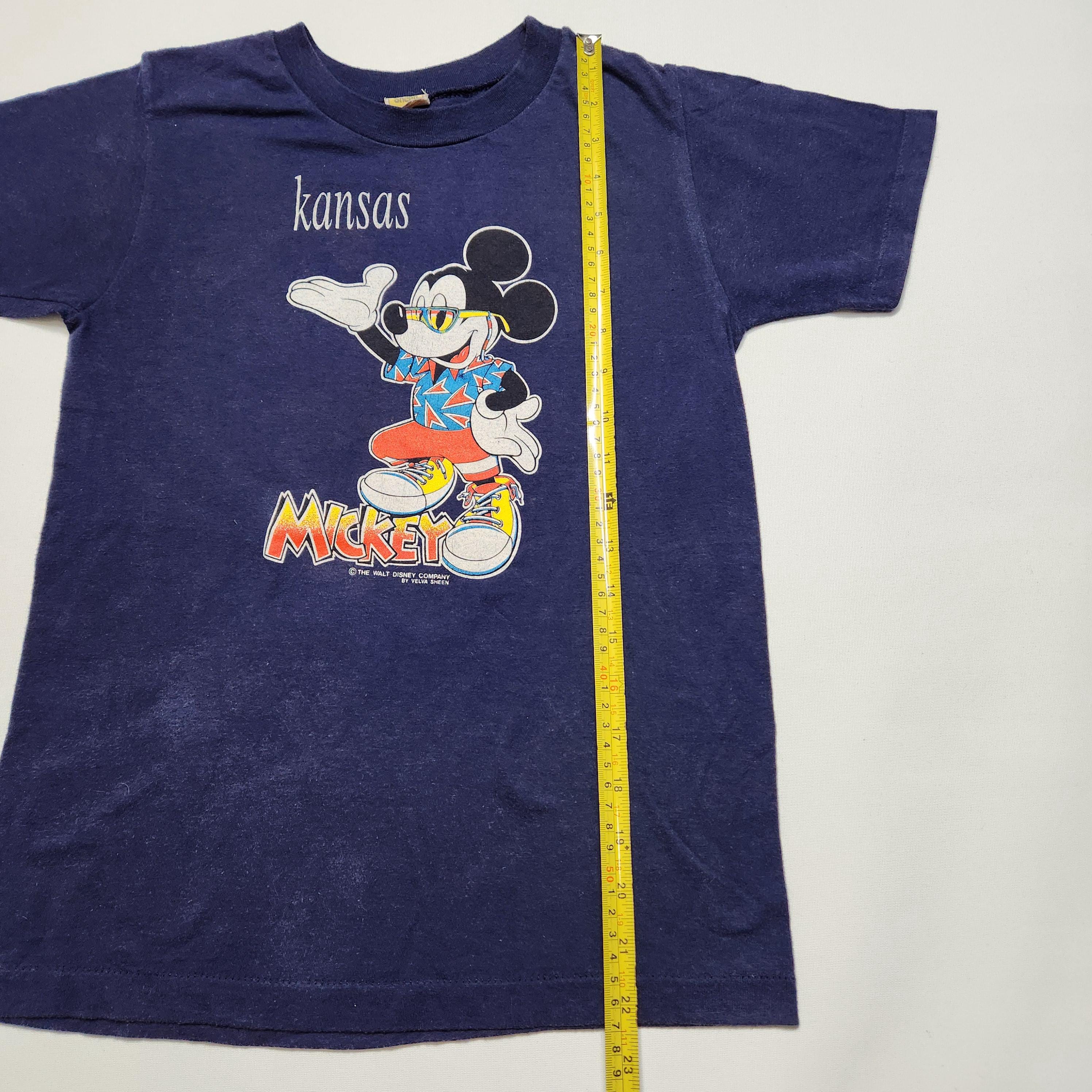 Vintage Mickey Mouse Kansas Navy T-shirt (7-9y) image 8