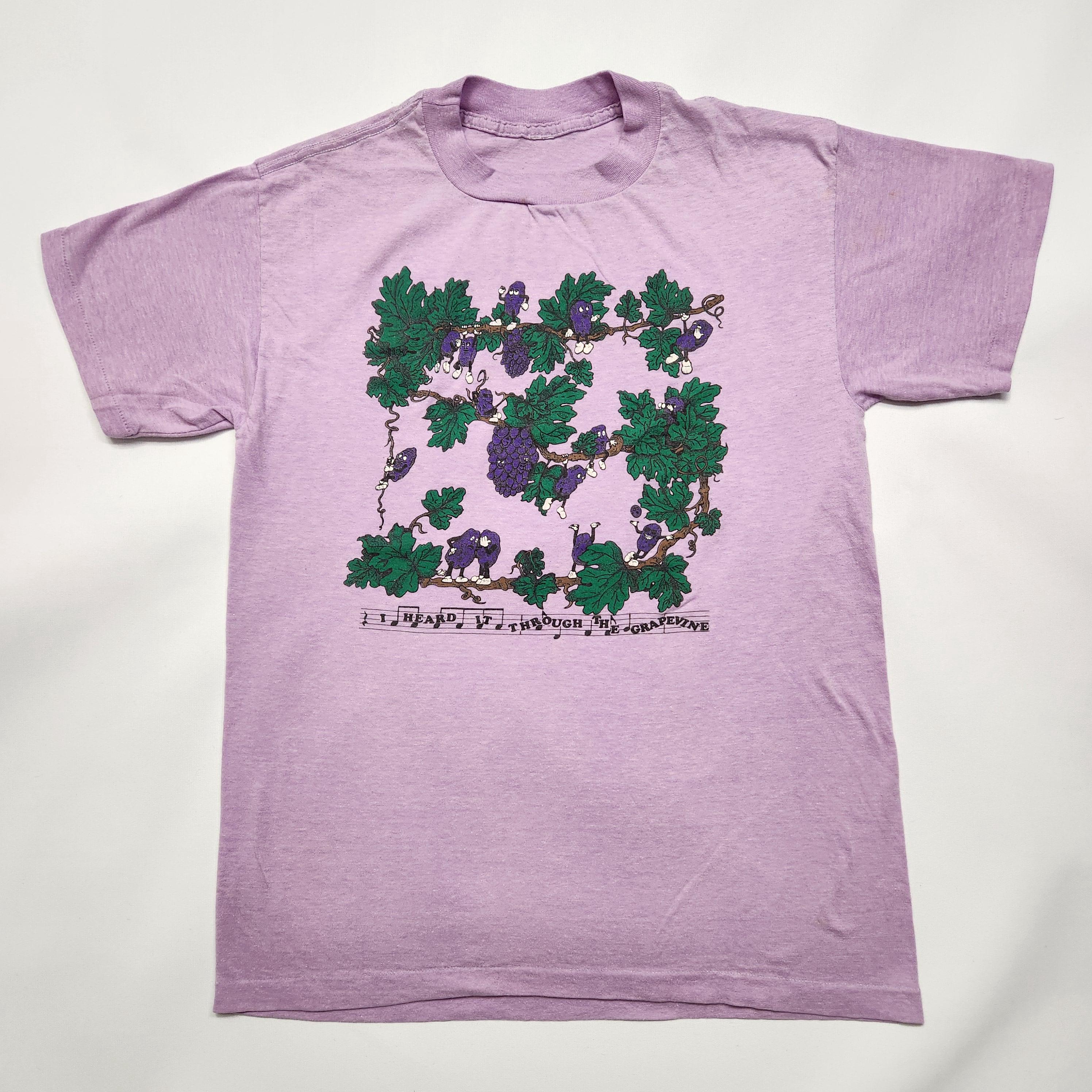 Vintage 80s Grapevine Graphic Souvenir T-Shirt Purple Single Stitch XS