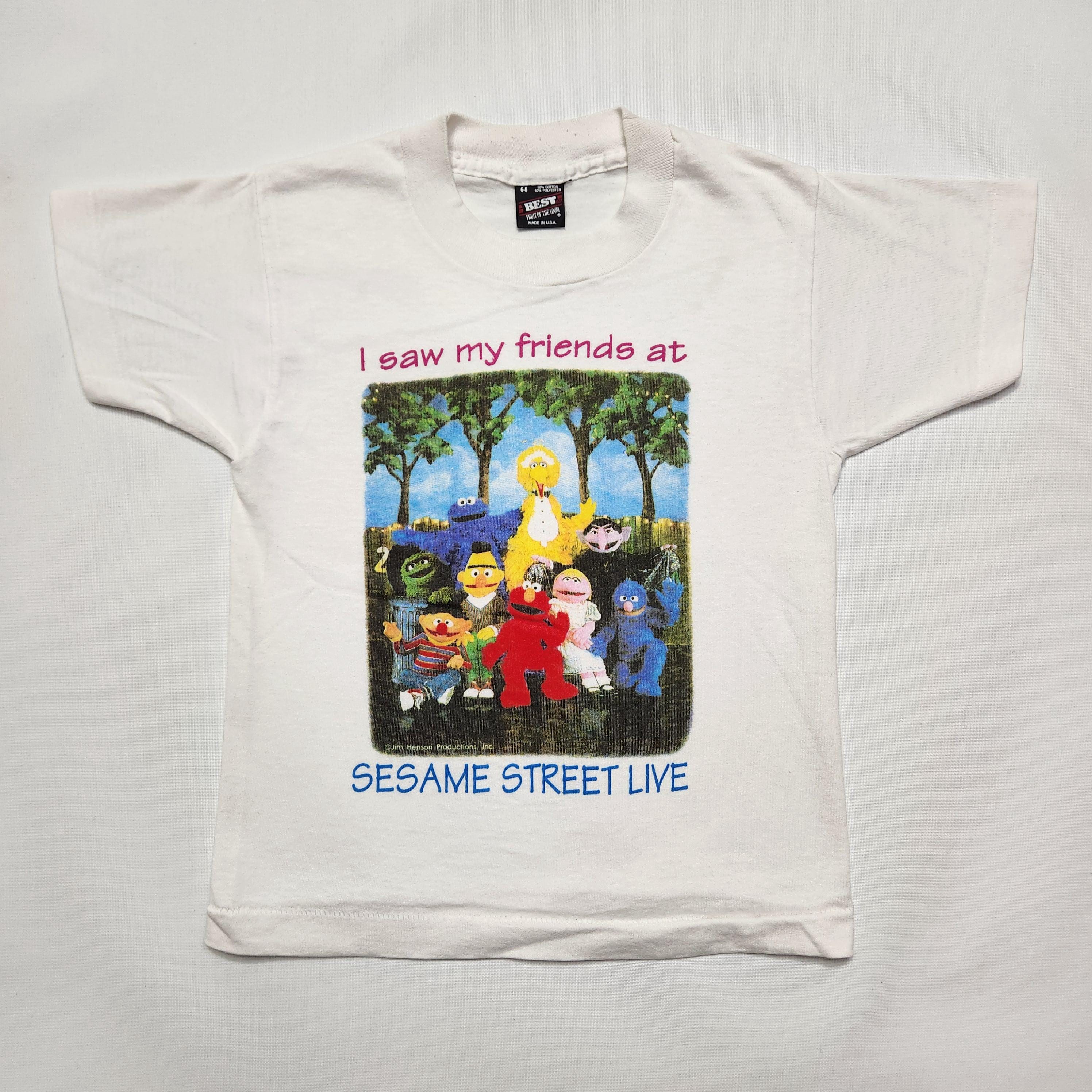 Vintage 90s Sesame Street Live Kids Graphic T-Shirt Youth 3-5y