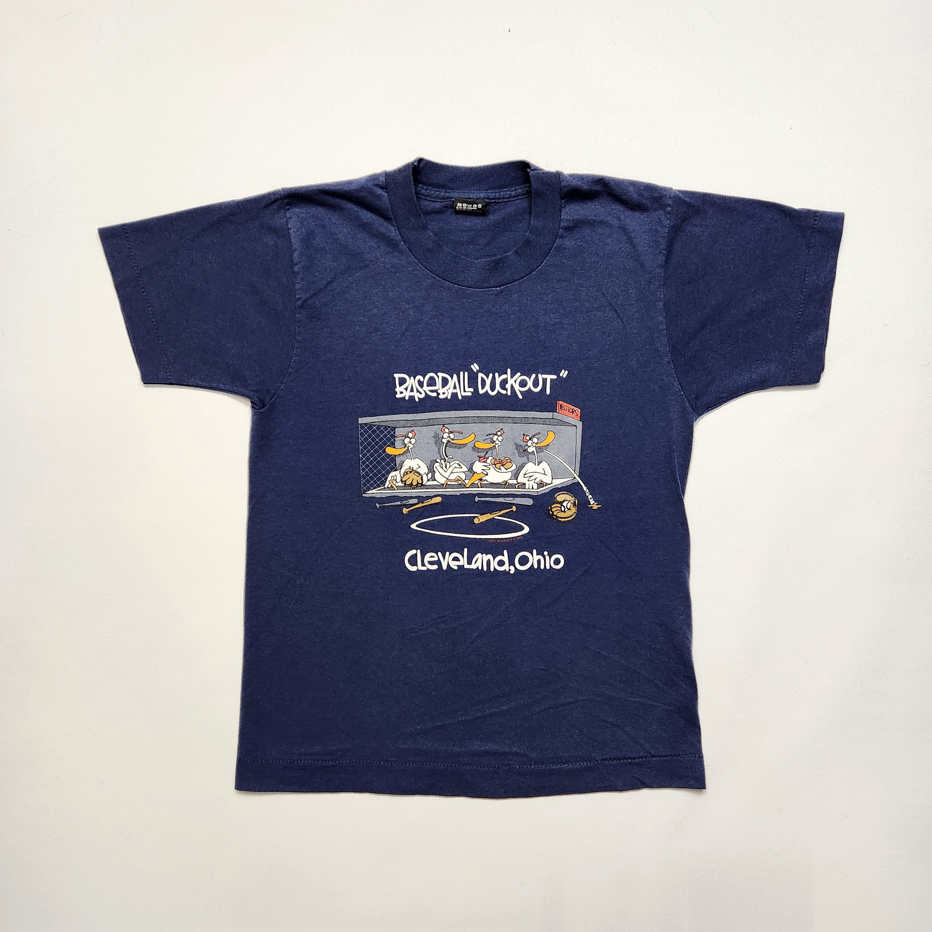 Vintage Cleveland Baseball T-Shirt: 1994 Duck Out Graphic, Size 6-8y
