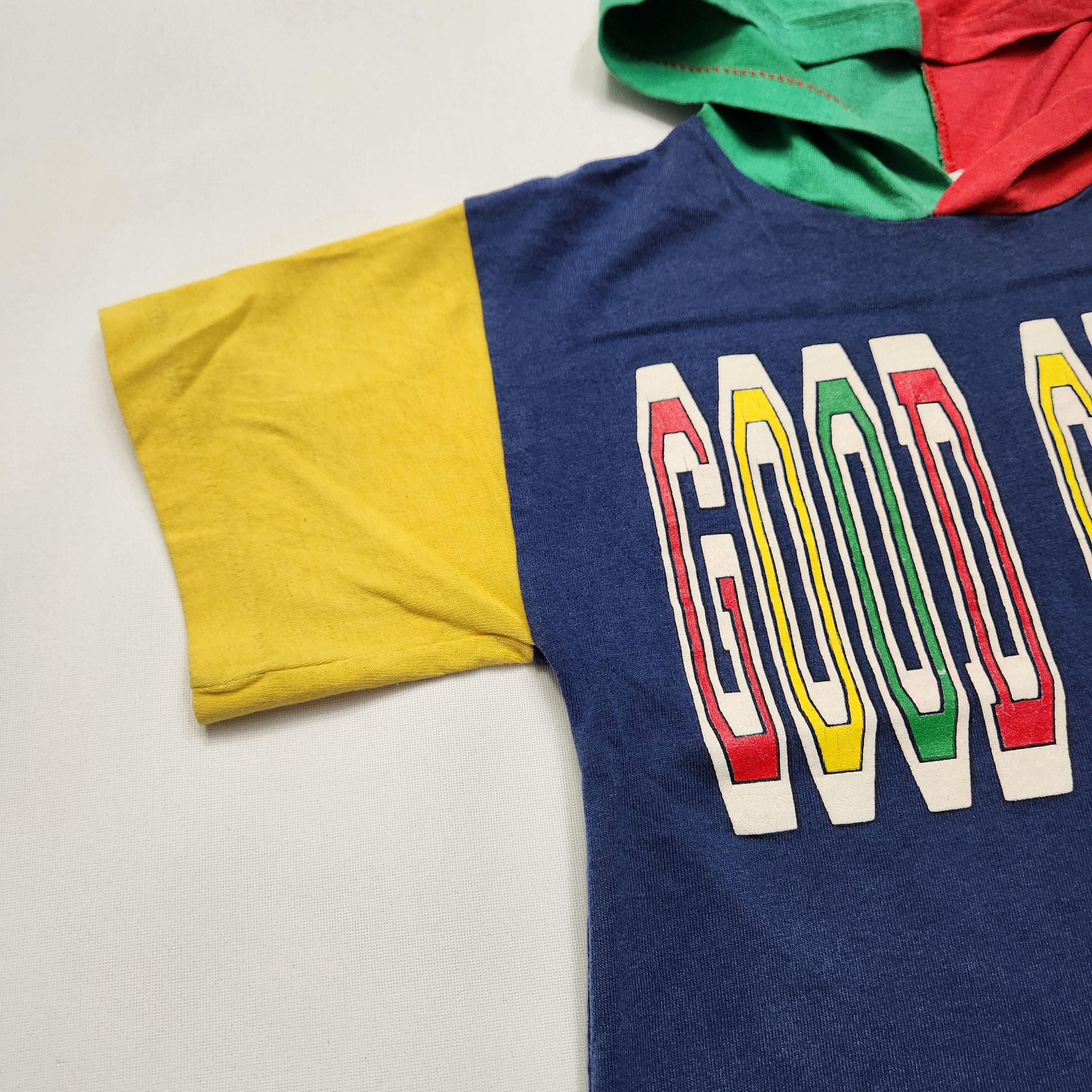 90s Peanuts Snoopy Good Grief Color Block Hooded Tee Shirt (Kids 4/5y) image 3