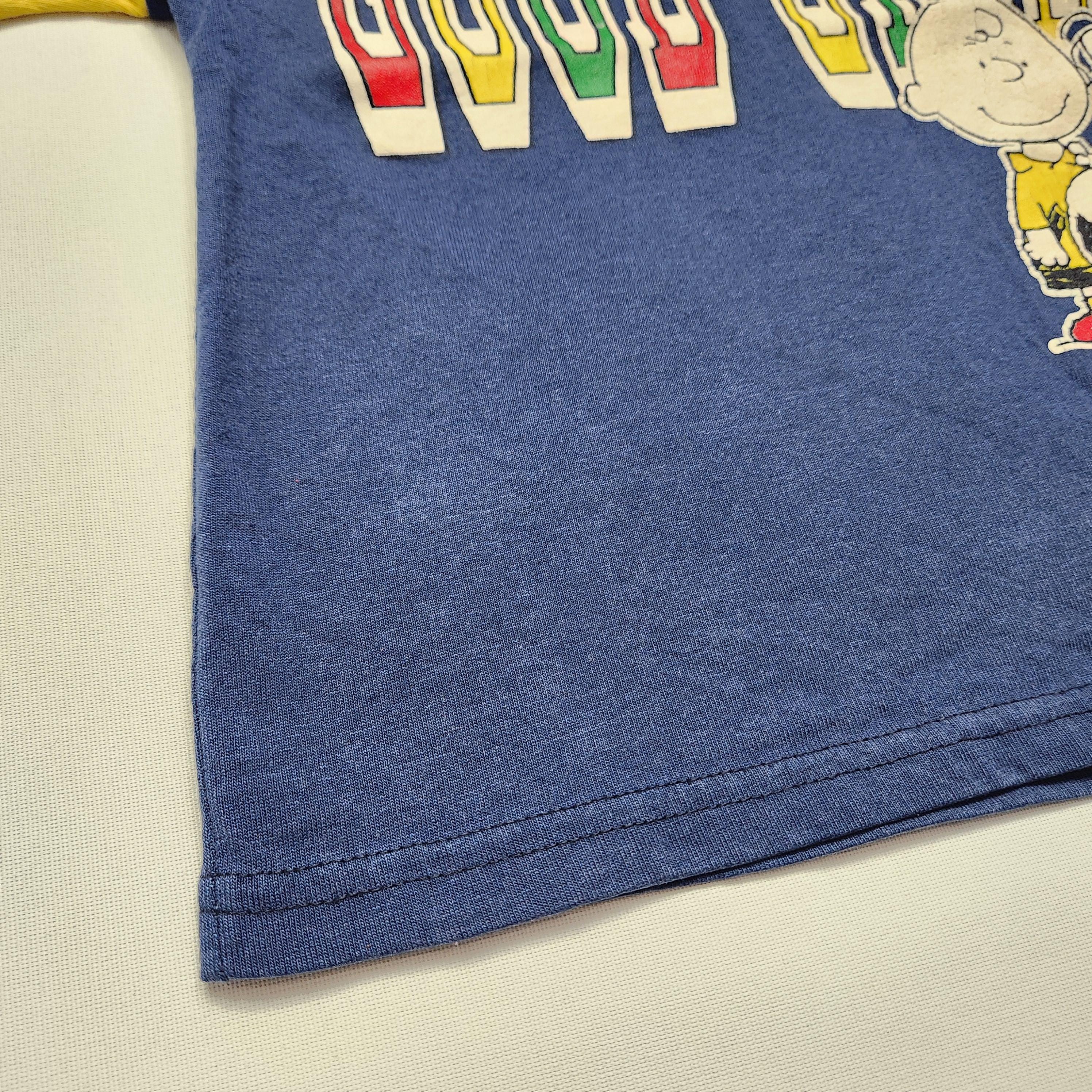 90s Peanuts Snoopy Good Grief Color Block Hooded Tee Shirt (Kids 4/5y) image 6