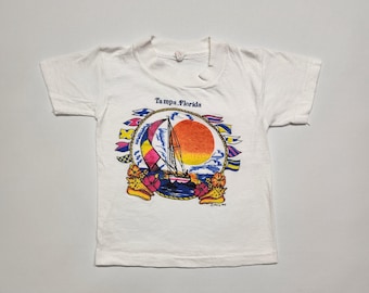 Vintage Tampa Florida Graphic Tee: 70s 80s Kids Souvenir