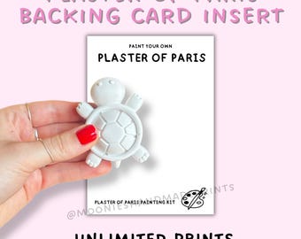 Plaster Of Paris Insert Backing Cards, Painting Kits Display Cards, Printable Inserts For Crafts, Plaster Craft Digital Downloads