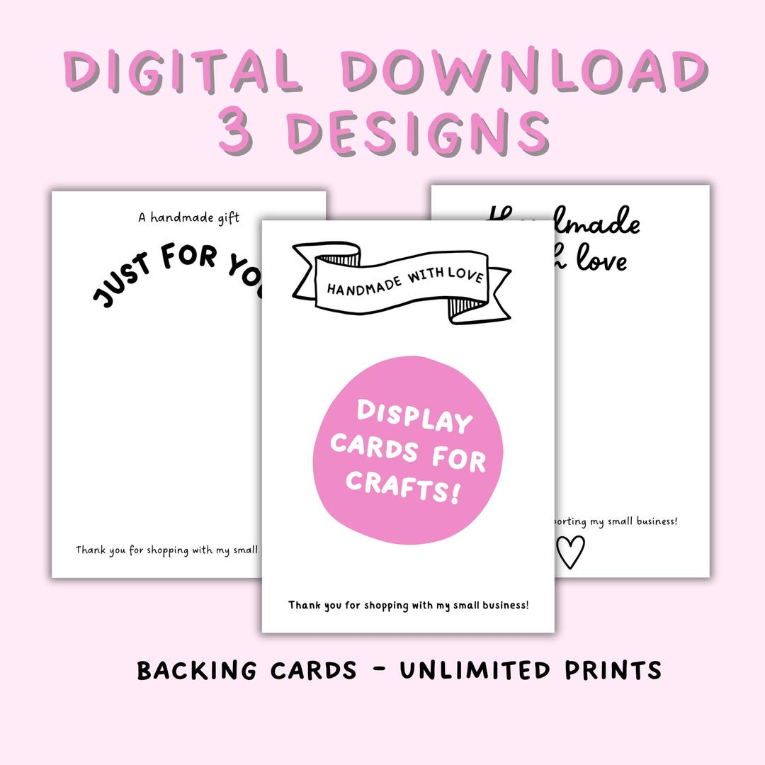 Small Business Display Cards, Printable Display Cards for Resin ...