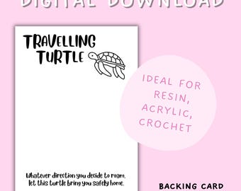 Travelling Turtle Backing Card, Display Card (Digital Download)