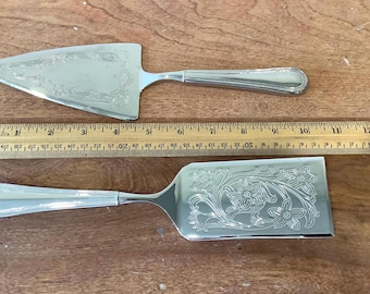 Vintage Ornate Silverplated Lasagna/Baked Goods and Pie/Cake Servers