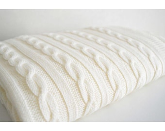 Wolldecke 220x240 - Überwurf für Bett oder Sofa, Kuschelige Tagesdecke, Geschenk für Sie, neue Hausbesitzer