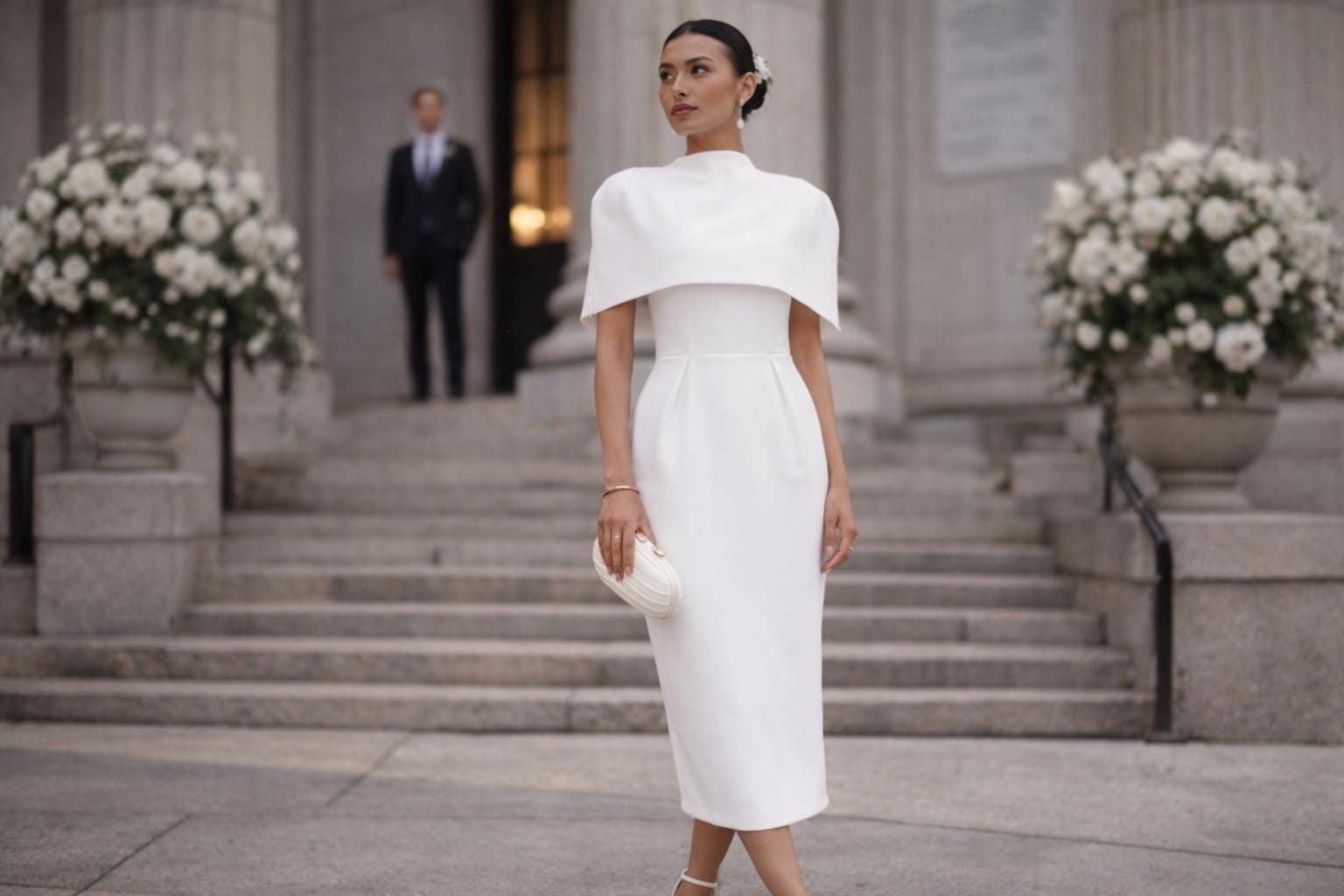 Buy Cocktail White Dress Online In India