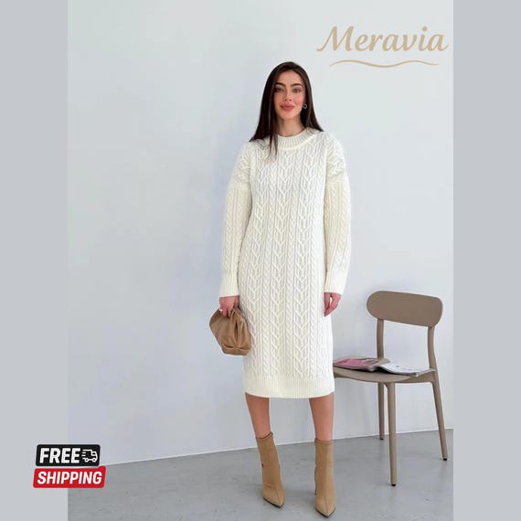 Oversized Knit Sweater Dress minimalist Warm Dress for Winter, Fall, Soft Wool Blend Casual Outfit, Scandinavian Chic, Gift Idea for Mom - Etsy Oversized Knit Sweater Dress minimalist Warm Dress for Winter, Fall, Soft Wool Blend Casual Outfit, Scandinavian Chic, Gift Idea for Mom - Etsy