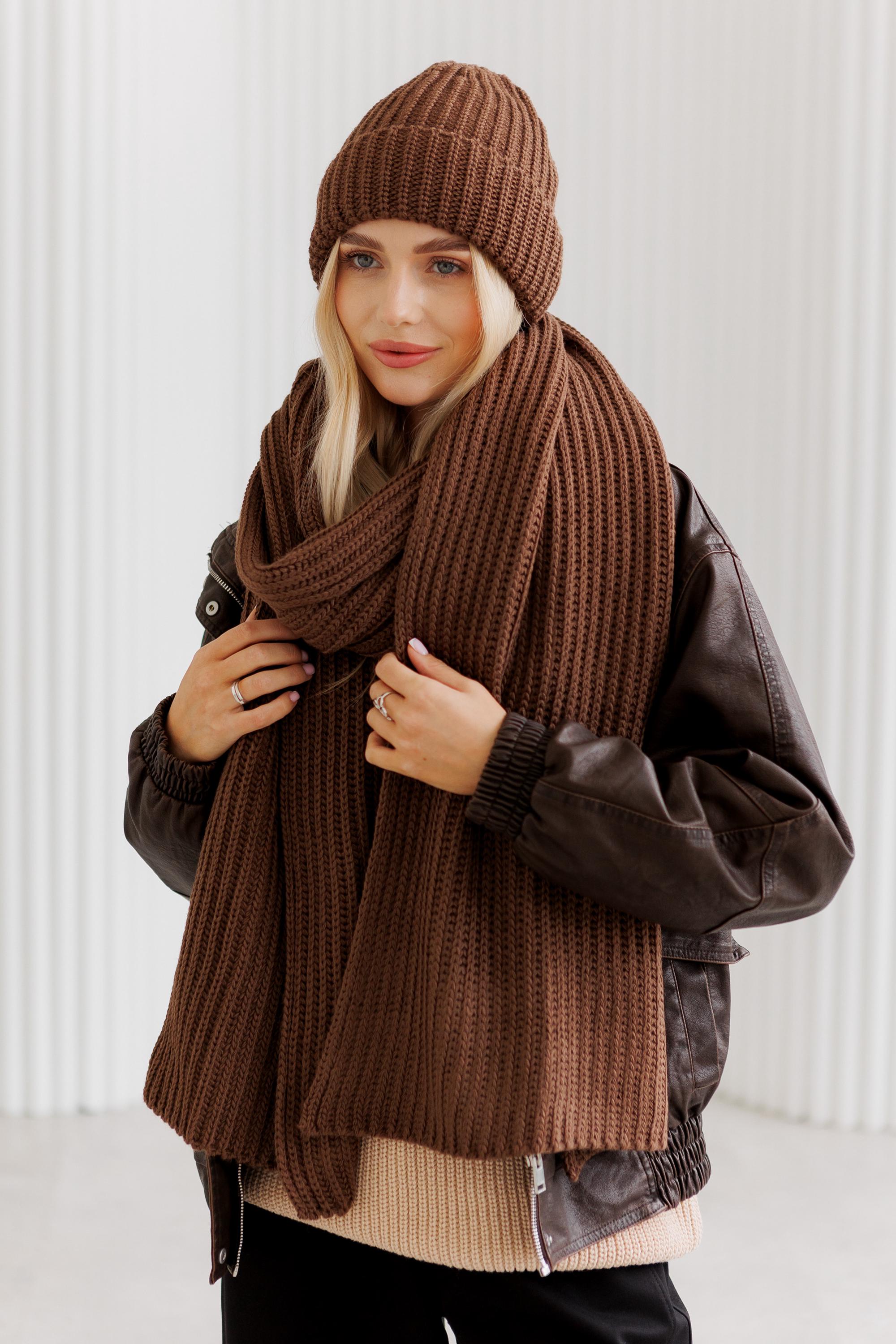 Women\'s Recycled Wool Blend Scarf & Beanie Gift Set Hat & Scarf Set – Soft Wool Blend Knit Beanie and Long Scarf  main image 2