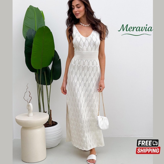 chinese dress ladies MASCOMODA Women 2025 Summer Sexy Bodycon Maxi Dress Spaghetti Strap Knit  Fitted Tight Sleeveless Party Slip Long Dresses(Apricot,Medium) at Amazon  Women's Clothing store main image 1