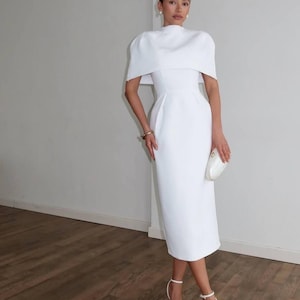 white scuba midi dress Scuba Midi Dress