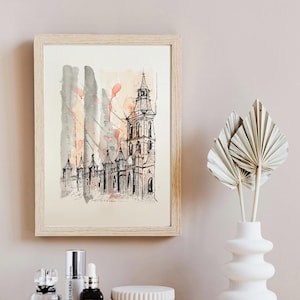 Elegant architectural sketch design