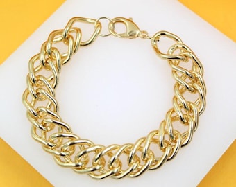 Thick Chunky Curb Link Necklace | Heavy Curb Chain | Chunky Curb Link Chain | Bold Link Necklace | Wholesale Jewelry (I242)