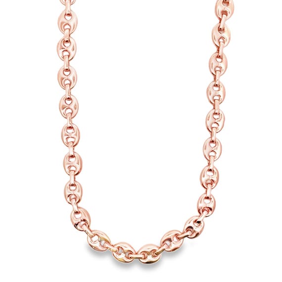 8mm Thick Puffy Mariner Link Chain | Chunky Anchor Necklace