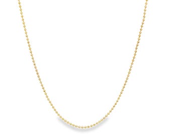 Ball Chain Diamond Cut 1mm | Ultra Thin Diamond Ball Necklace | Micro Sparkle Ball Links | Delicate Bling Jewelry | Wholesale Jewelry (F262)