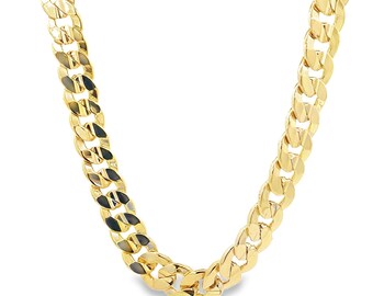 9mm Cuban Curb Chain | Medium Thick Cuban Link | Classic Curb Necklace | Men's Chunky Chain | Wholesale Jewelry (F40)