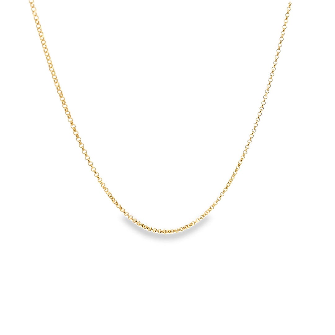Thin 1mm Rolo Chain | Small Round Link Chain | Minimalist Rolo Necklace ...