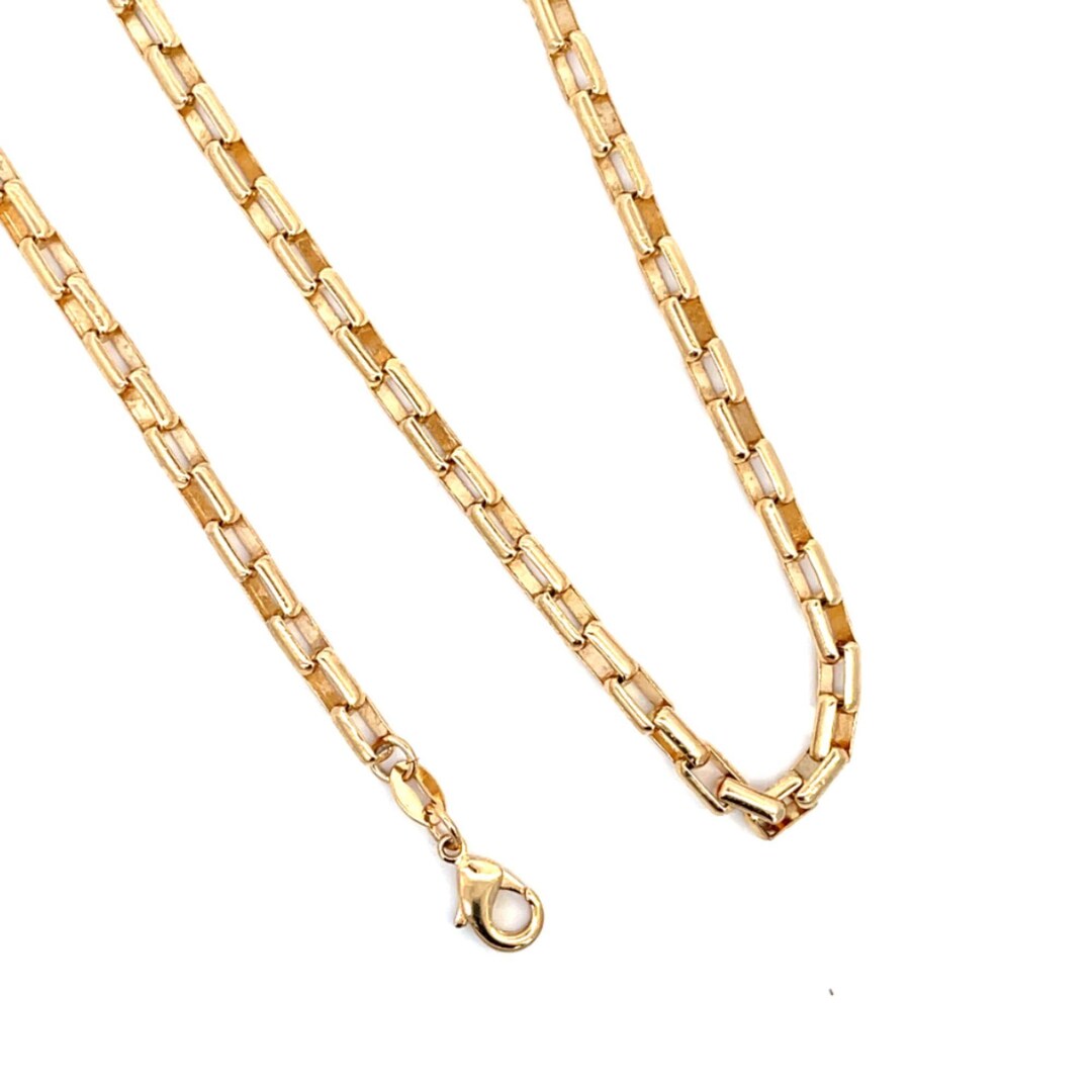 Smooth Round Chain Rounded 4mm Box Chain | Smooth Edge Box Link | Curved Cube Chain | Thin ...