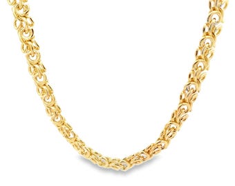 18K Gold Filled Chunky Chino Link Chain Necklace - 16 Inch