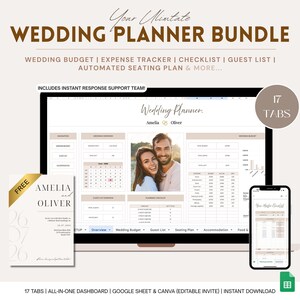 Wedding Planner Spreadsheet | Digital Wedding Budget Planner | Wedding Checklist Google Sheets | Wedding Budget | Wedding Planner