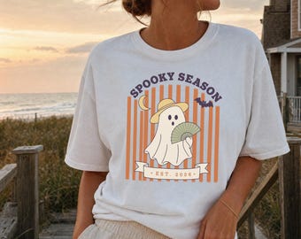 Summerween Shirt | Spooky Season Tee | Cute Ghost Tshirt | Comfort Colors Tee | Summer Halloween Top | Retro Halloween Gift