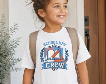 Back to School Kids | First Day of School | School Day Crew Tee | Youth Graphic Tee | Comfort Colors Kids | Cute Student Shirt