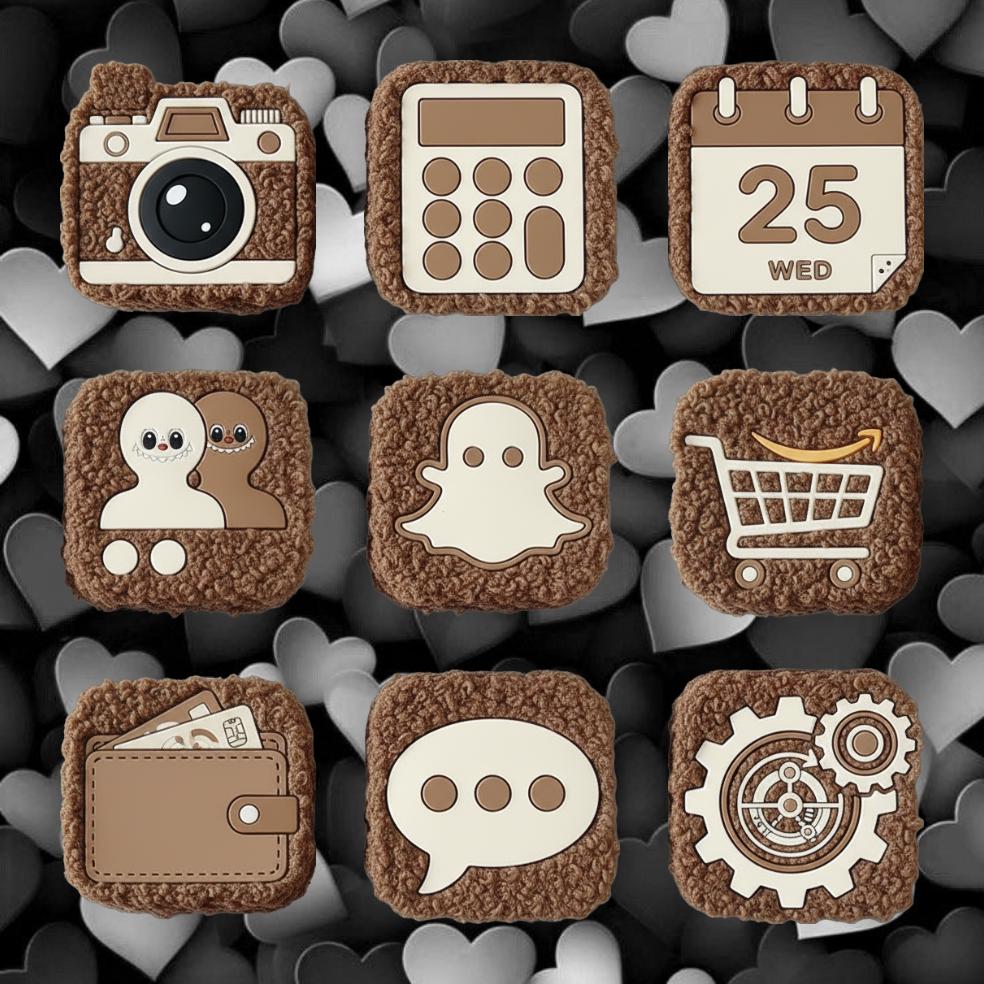 Brown Labubu App Icon Pack - 110+ IOS and Android Style Icons - Etsy