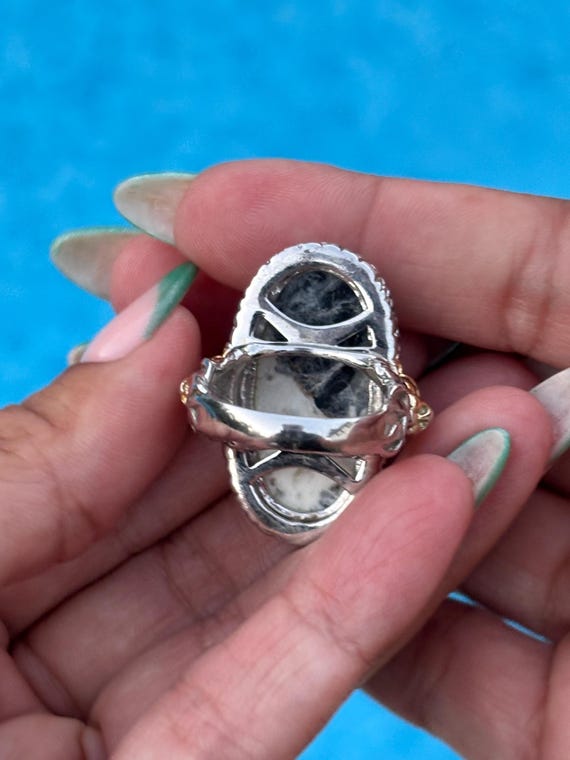 Bold statement cocktail ring with lion motif | St… - image 3