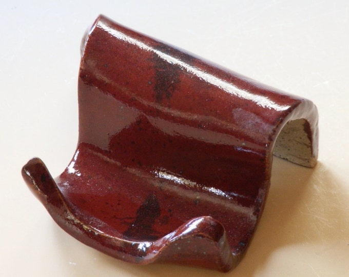Vertical Business Card Holder Iphone Holder Stoneware Clay Etsy