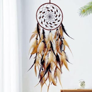 Boho Feather Dreamcatcher Wall Hanging Decor for Bedroom or Living Room