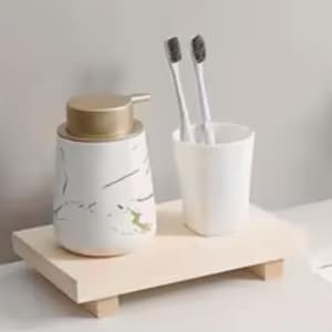 Vassoio in legno per bagno o cucina – Vassoio organizer rustico per lavandino, mobiletto o piano di lavoro