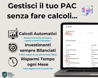 Notion Automatic PAC Template | Error-Free ETF and Stock Portfolio Investing | EasyPAC Invest + PDF Guide + Italian Video Tutorial