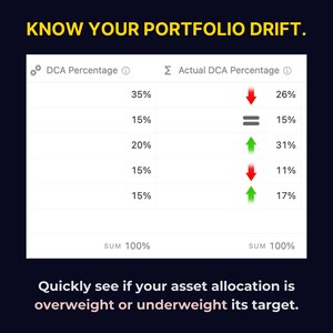 Notion DCA template dashboard showing Shares to Buy (Auto); automate dollar-cost averaging without spreadsheets or manual rebalancing.